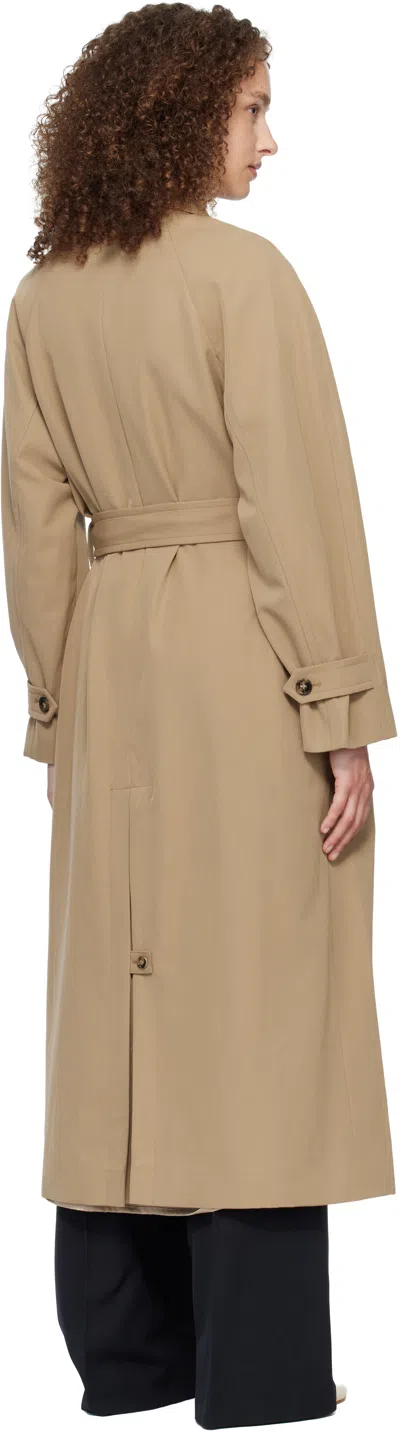 A.p.c. A. P.c. Belted Double-breasted Trench Coat In Neutral