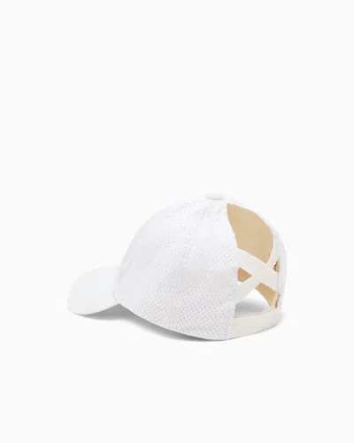 Ea7 Baseball Cap In Technical Fabric In White