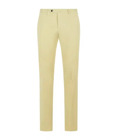 Pt01 Casual Pants With Belt Loops In Yellow