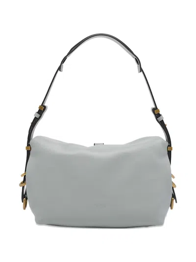 Pinko Saddle Horizontal Mini Shoulder Bag In Gray