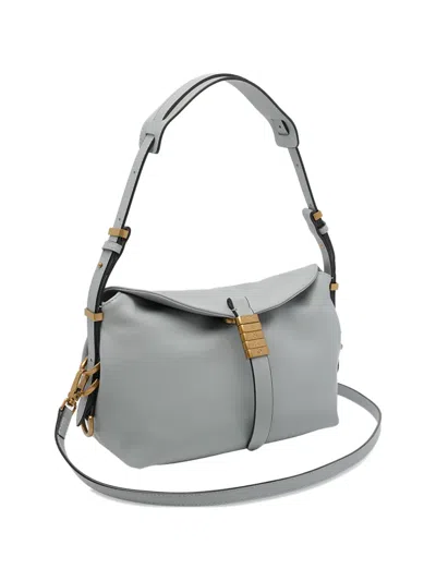 Pinko Saddle Horizontal Mini Shoulder Bag In Gray
