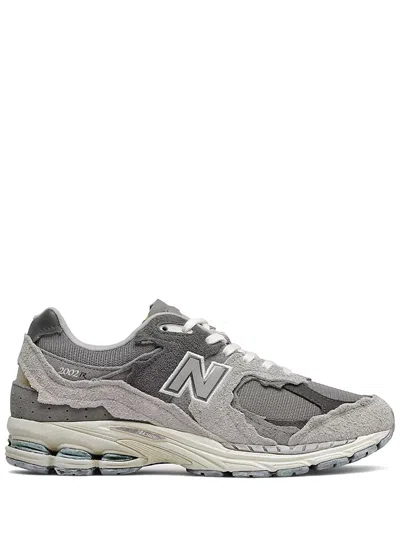 New Balance 2002r Grey Low Top Sneakers With Logo Patch In Suede Unisex In Gray