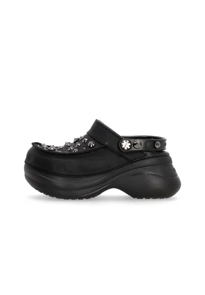Crocs Mule Donna W Bae Studded Clog Black In Black