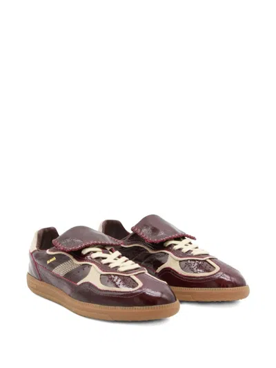 Alohas Tb.490 Club Patent Deep Burgundy Leather Sneakers In Brown