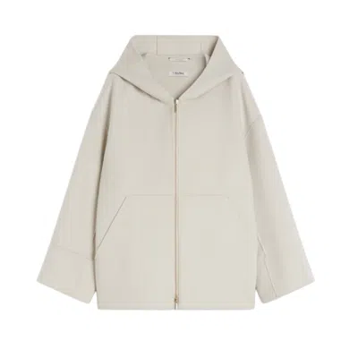 Max Mara Double-faced Wool Sweatshirt In Neutral