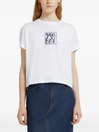 Marni Logo-print T-shirt In Multi