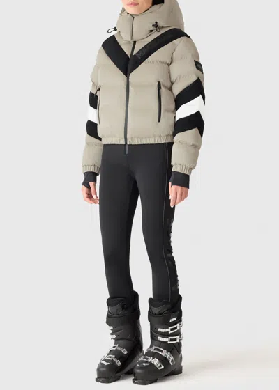 Mackage Kairi Hooded Cropped Quilted Down Ski Jacket In Multi