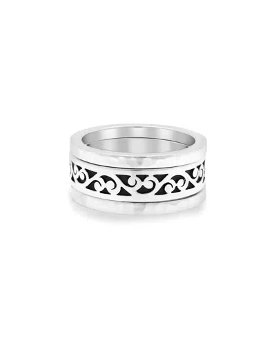 Lois Hill Silver Hammered Ring In Silver