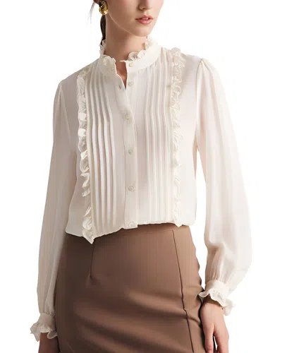 Adele Berto Silk Blouse In Neutral