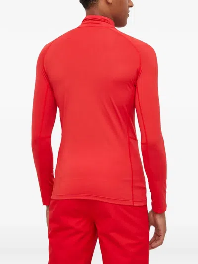 Rossignol Half-zip Turtleneck Top In Red