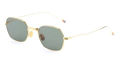 Thom Browne Rectangular Sunglasses In Green