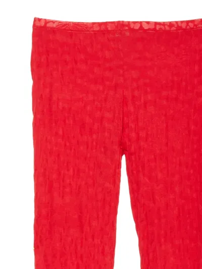 Fleur Du Mal Butter Patterned Legging In Red