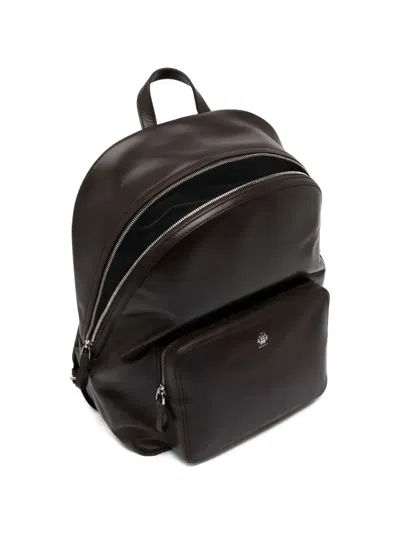 Bally Ray Leather Backpack In Brown