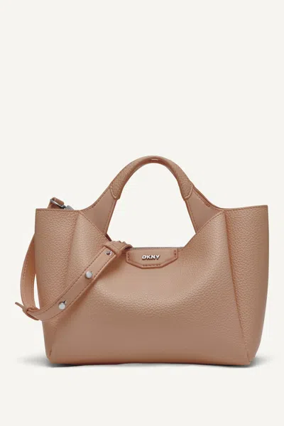 Dkny Willa Small Satchel Bag In Brown