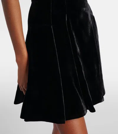 Balmain Embellished Strappy Velvet Dress In Black