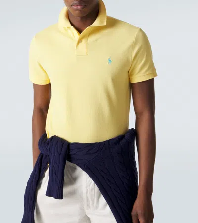 Polo Ralph Lauren Embroidered-logo Polo Shirt In Yellow