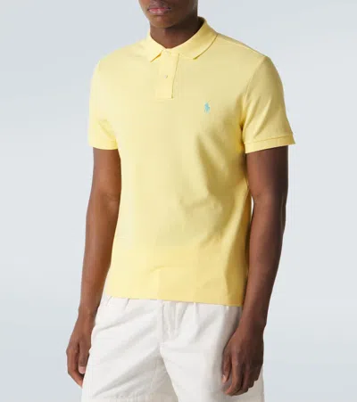 Polo Ralph Lauren Embroidered-logo Polo Shirt In Yellow