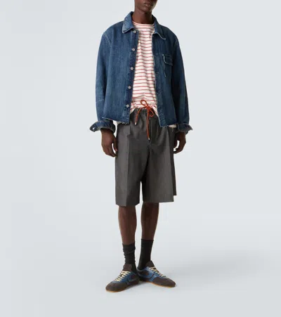 Plan C Wool Shorts In Black