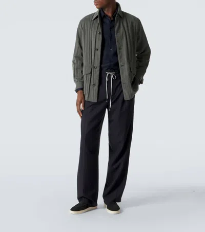 Giorgio Armani Cotton-blend Shirt In Black