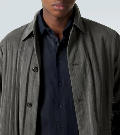 Giorgio Armani Cotton-blend Shirt In Black