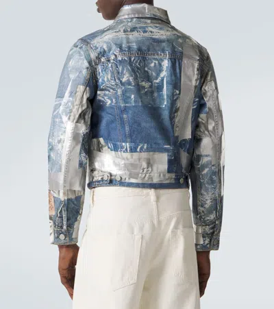 Acne Studios Printed Denim Jacket In Multi