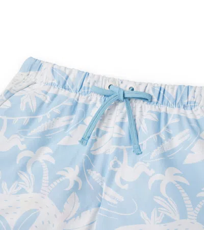 Fabula Fábula Printed Swim Trunks In Blue