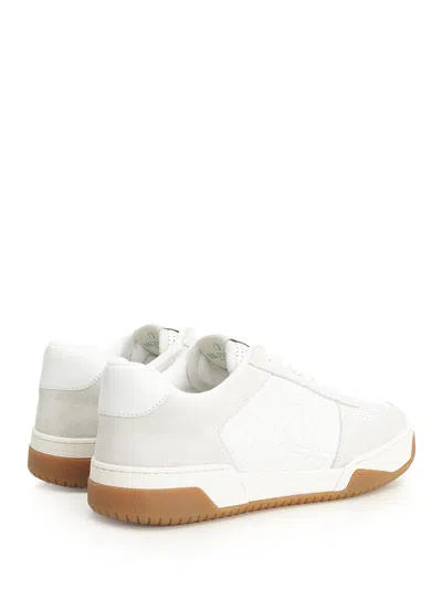 Valentino Garavani Signature Detail Ankle Padding Sneakers With Interchangeable Laces In White