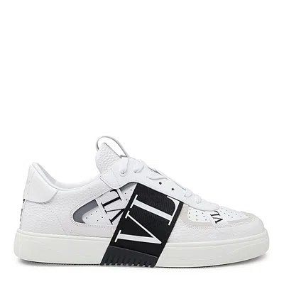 Valentino Garavani Valentino Vltn Leather Slip-on Sneaker In Neutral
