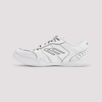 Balenciaga Women Hamptons Worn-out Leather Low-top Sneakers In Neutral