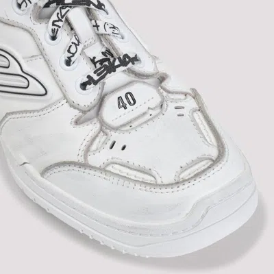 Balenciaga Women Hamptons Worn-out Leather Low-top Sneakers In Neutral