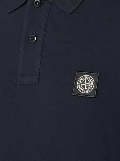 Stone Island Mens Black Brand-patch Regular-fit Stretch-cotton Polo Shirt Xl