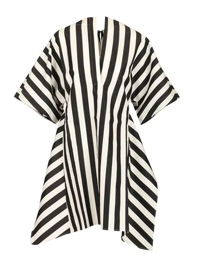 Jacquemus Womens Jacquard Medium Stripes Moisson Striped Cotton And Silk Tunic In Multi
