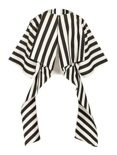 Jacquemus Womens Jacquard Medium Stripes Moisson Striped Cotton And Silk Tunic In Multi