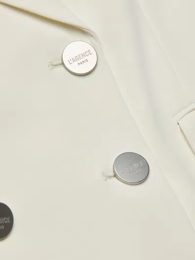 L'agence Aven Wrap Blazer In White