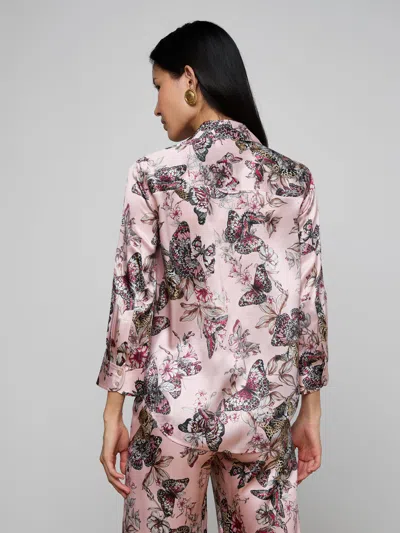 L'agence Dani Silk Blouse In Multi