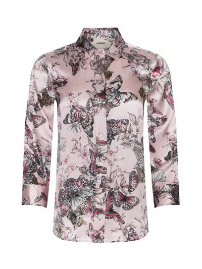 L'agence Dani Silk Blouse In Multi