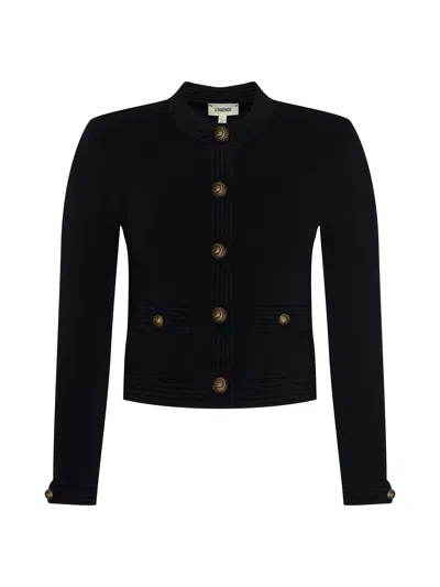 L'agence Patsy Cropped Cardigan In Black