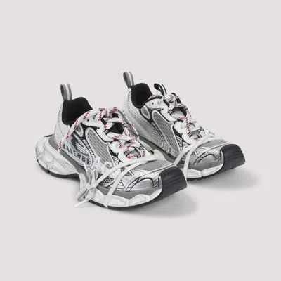Balenciaga 3xl Split Logo Nylon And Mesh Sneakers In White