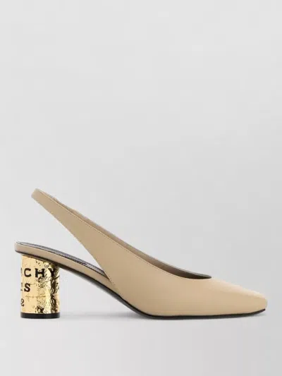 Givenchy Leather Slingback Pumps Block Heel Square In Multi