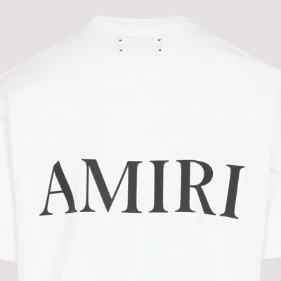 Amiri White Crewneck T-shirt With Logo Print On The Front And Logo Lettering On The Rear In Cotton M In White