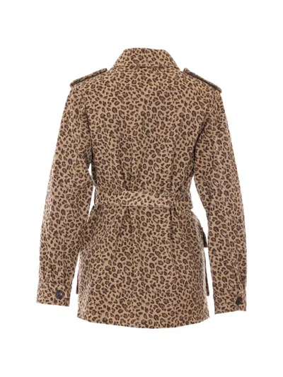 Twinset Leopard-pattern Jacket In Brown