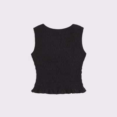 Abercrombie & Fitch 2-in-1 Reversible Smocked Top In Black