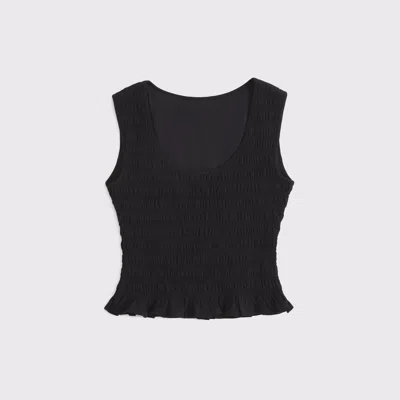 Abercrombie & Fitch 2-in-1 Reversible Smocked Top In Black