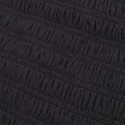 Abercrombie & Fitch 2-in-1 Reversible Smocked Top In Black