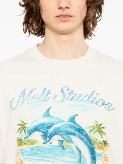 Melt Printed T-shirt In White