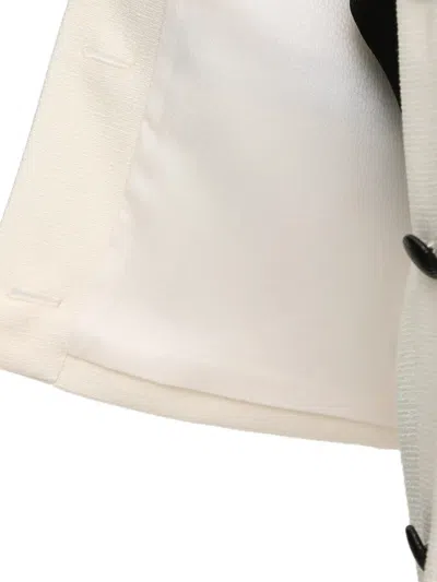 Armani Exchange Button Flap-pocket Fitted Jacket In White