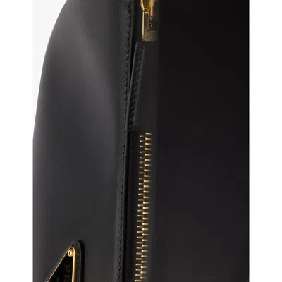 Prada Arque Small Leather Shoulder Bag In Black