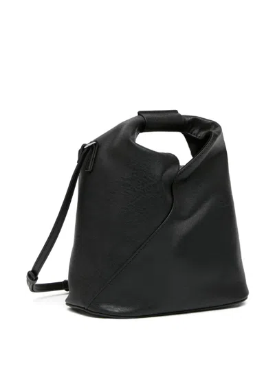 Mm6 Maison Margiela Triangular Silhouette Shoulder Bag With Distinctive Numeric Logo In Black