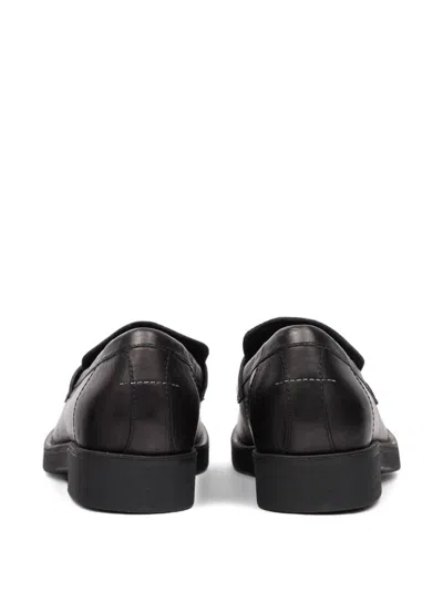 Mm6 Maison Margiela Leather City Biker Loafers In Black
