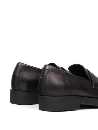Mm6 Maison Margiela Leather City Biker Loafers In Black